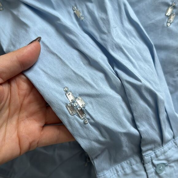 А NEW DAY CROPPED SHIRT WITH CRYSTALS SIZE S NEW - Picture 3 of 5